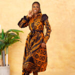 Asake Asymmetric Gown available for sale in Nigeria