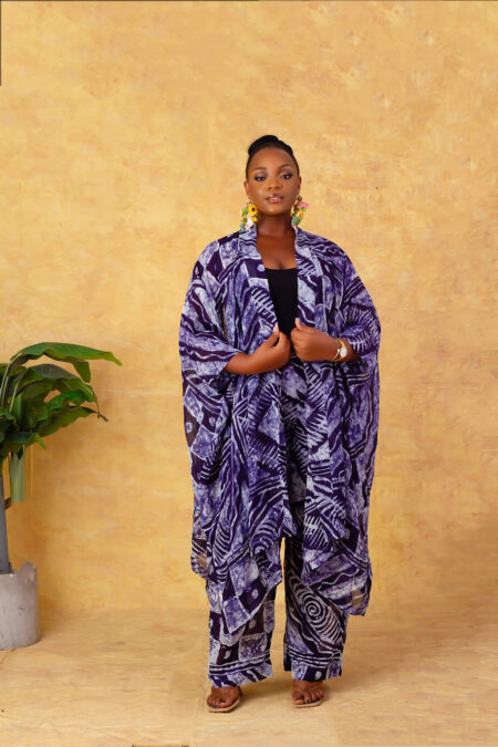 Lola Set (Adire Crepe) available for sale in Nigeria