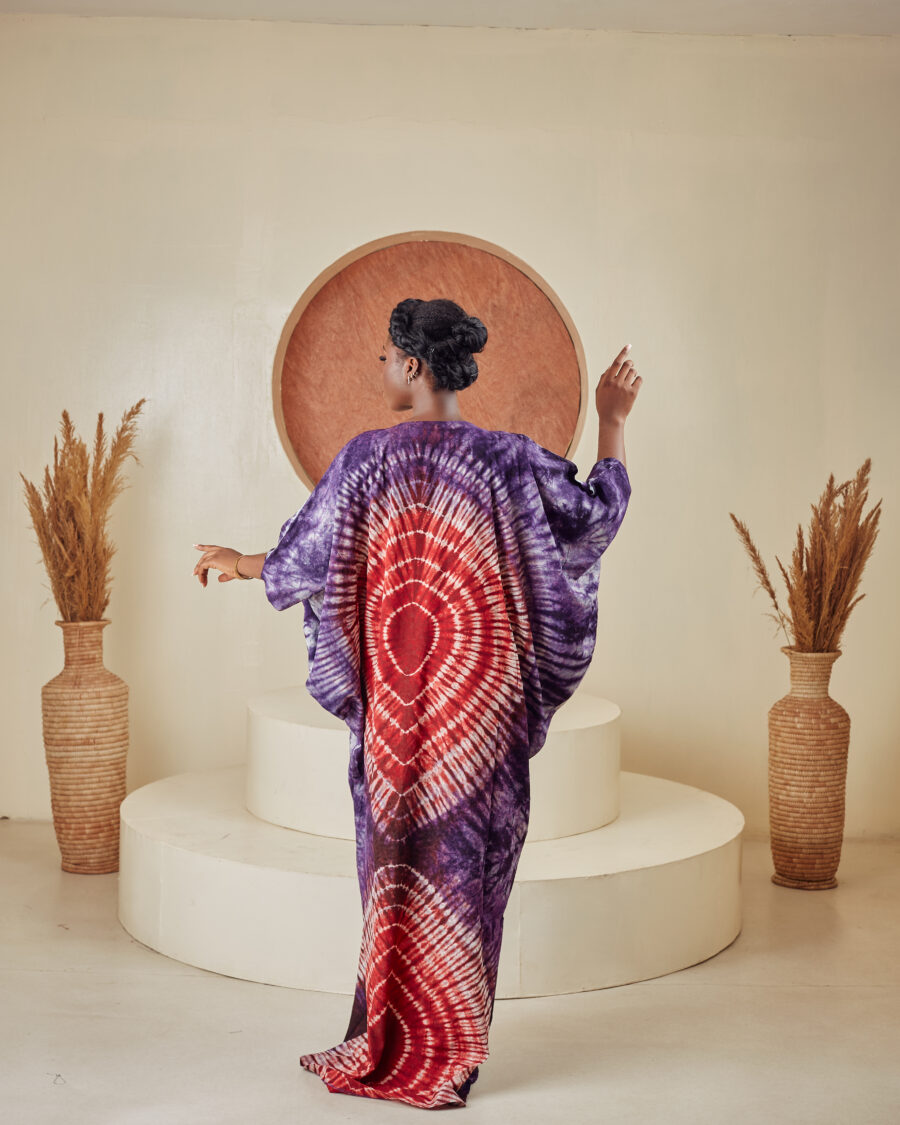 Buy Multicolored women chiffon boubou. Available in Nigeria.