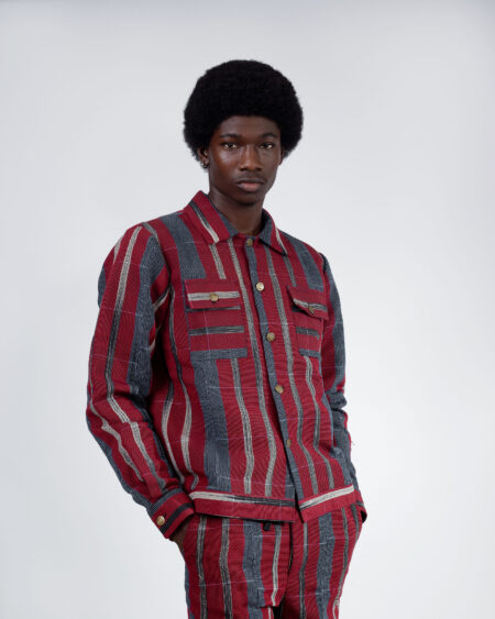 Aso oke bumper jacket available for sale in Nigeria