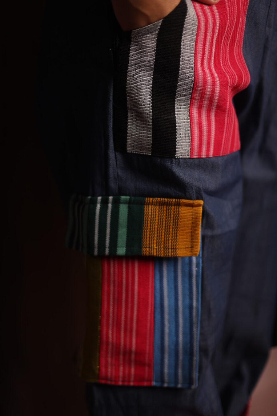 DENIM AND ASO OKE CARGO PANTS - Image 2