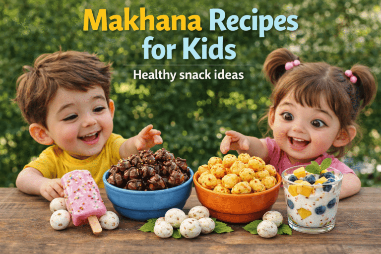 Healthy makhana snacks for kids with 10 quick and tasty fox nut recipes for tiffin and after school snacks