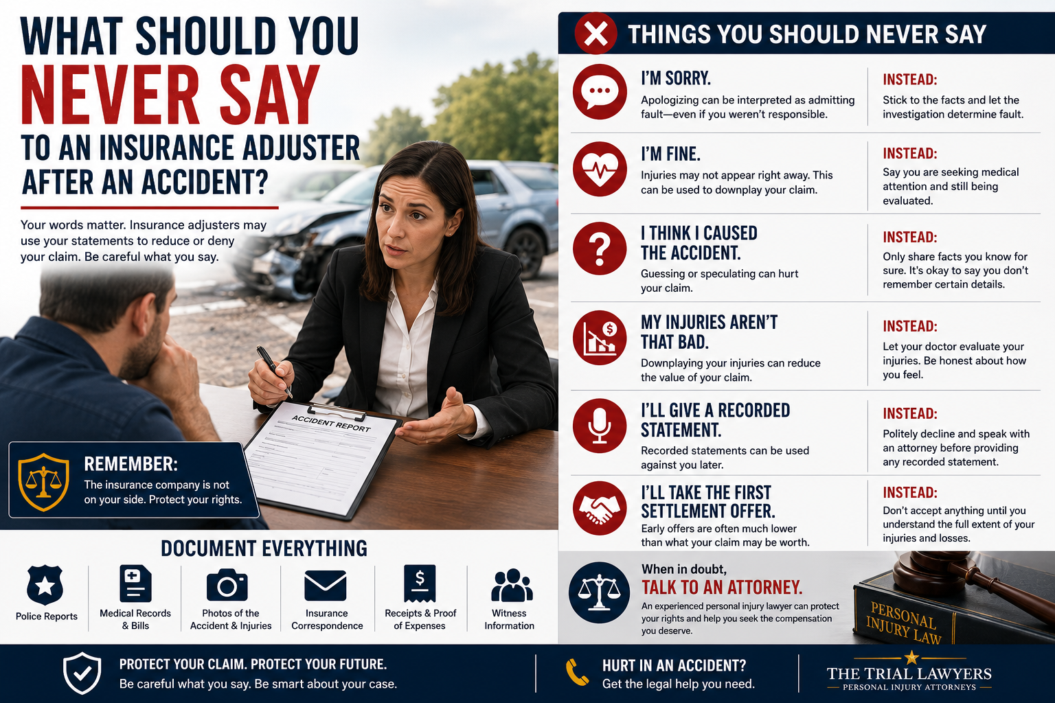 insurance adjuster after an accident